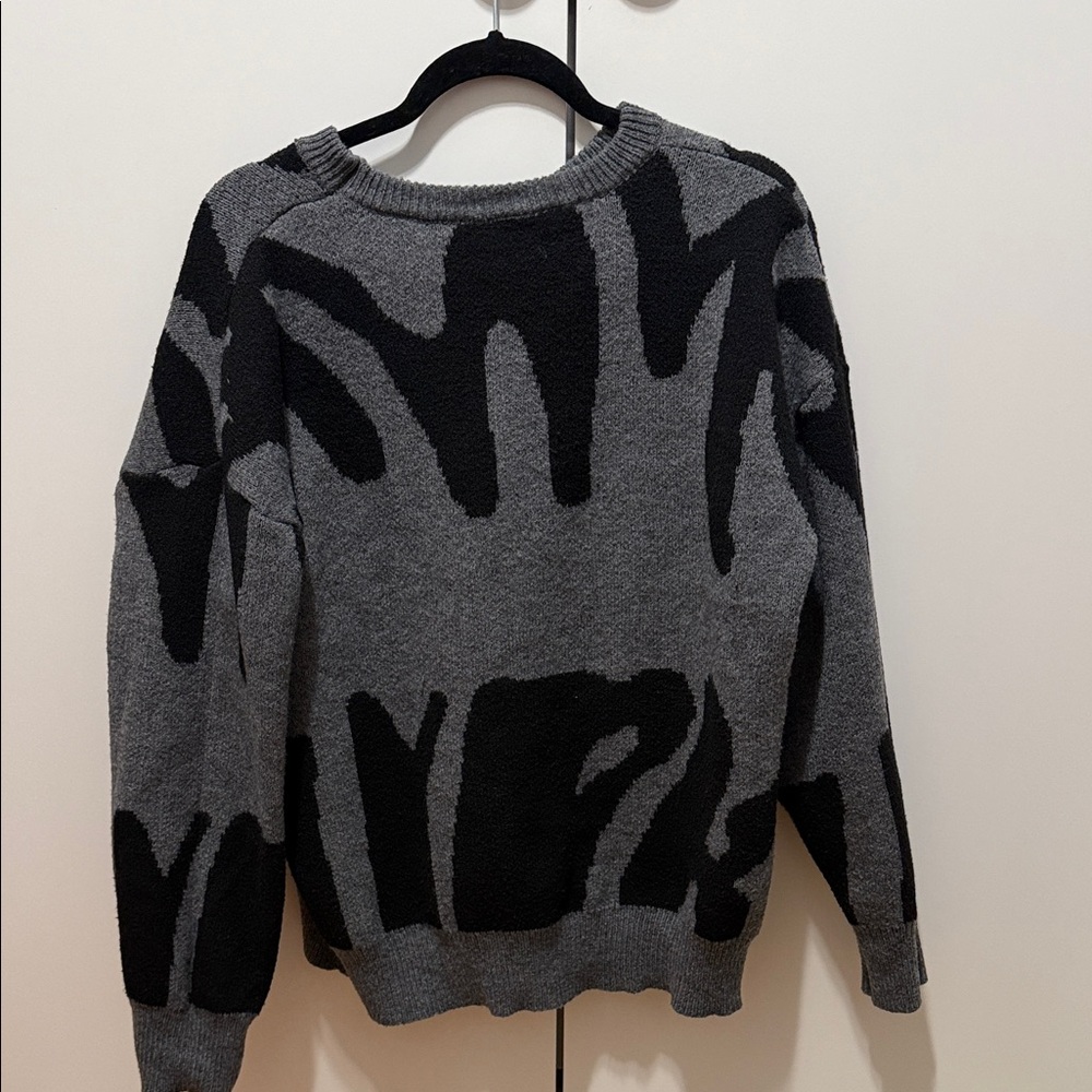 Stylish Gray and Black Sweater